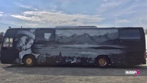 Graffiti russebuss Monarken 2019