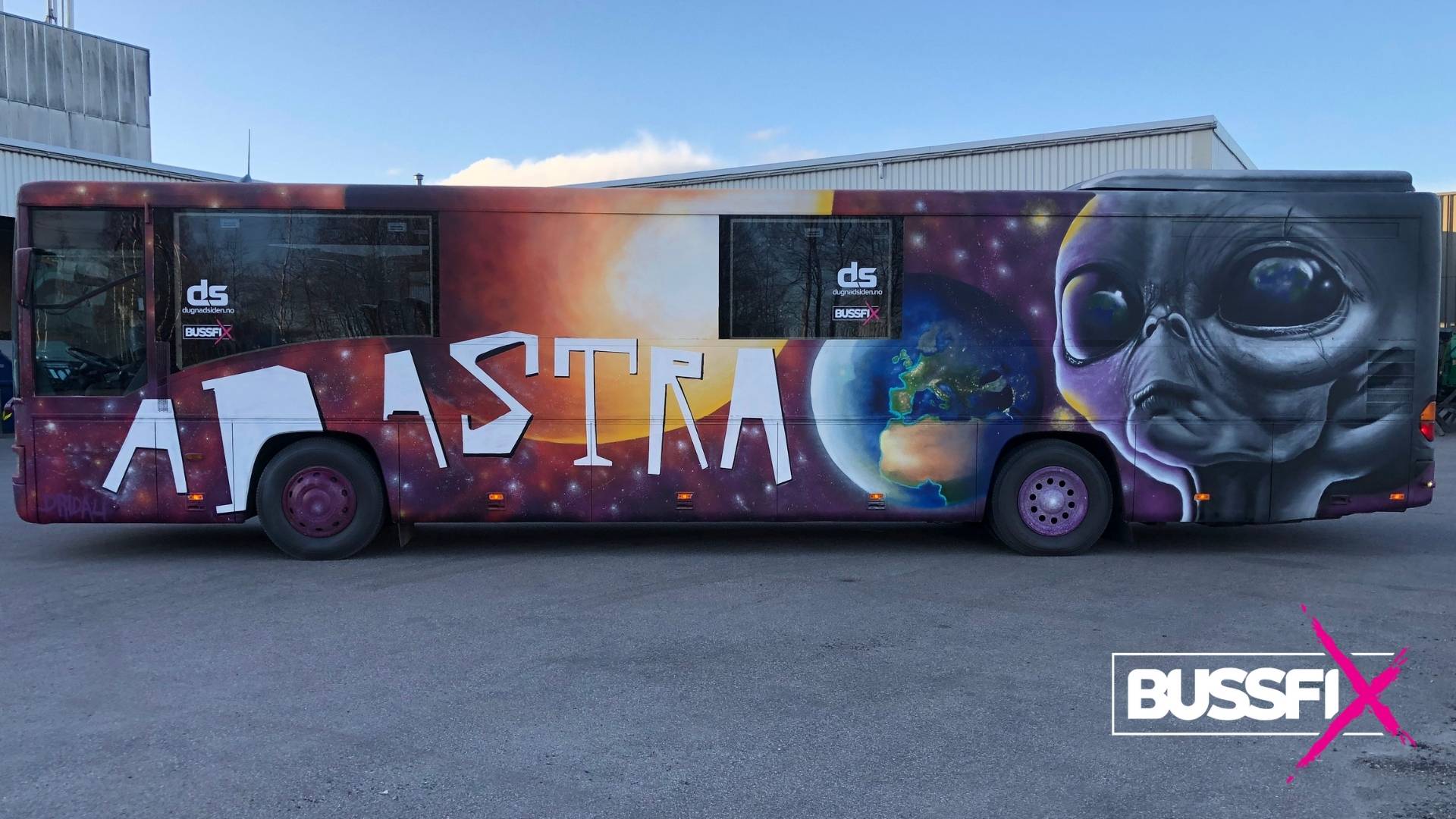 Graffiti kjøpe russebuss ad astra 2020